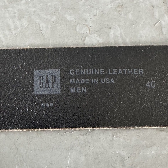 Vintage 90s Grunge Punk Leather Nickel Buckle Leather Belt - Dark Brown, 40” - Picture 7 of 9